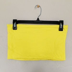Topshop Yellow Tube Top